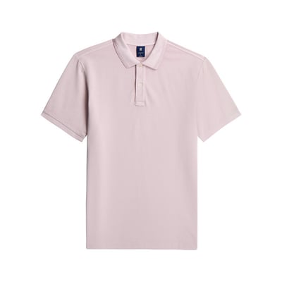 Polo en coton biologique rose uni avec une coupe droite et un col boutonné G-Star RAW