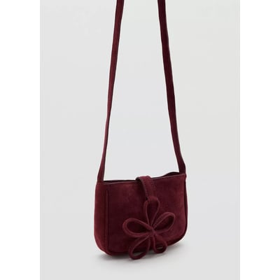 Mini sac en cuir avec motif floral MANGO KIDS