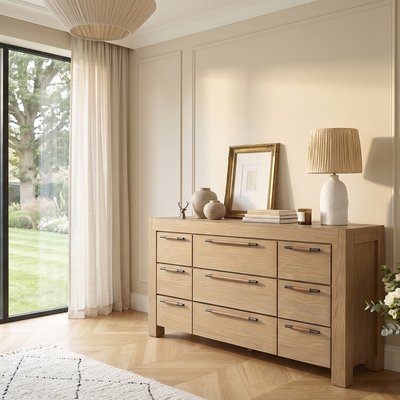 Commode contemporaine en bois massif, 9 tiroirs MEGÈVE ROBIN DES BOIS