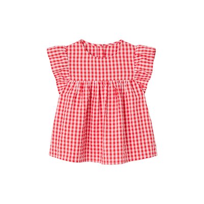Blouse imprimée manches courtes à volants VERTBAUDET