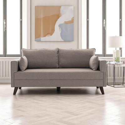 Canapé 2 places taupe - dos droit SPLIT PIER IMPORT