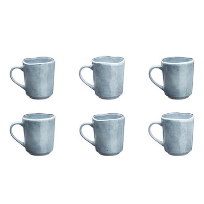 Lot de 6 mugs en grès, CLOUD BJORN