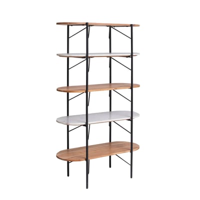 Etagère en bois d'acacia et marbre  SCOTT MADE IN MEUBLES 