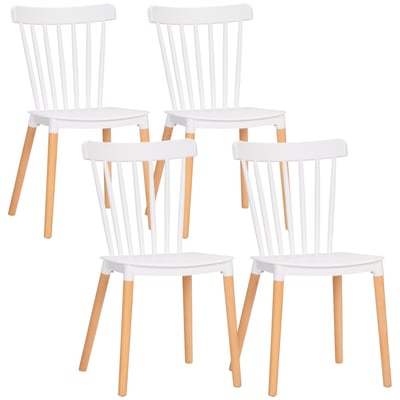 Chaise de salle à manger PP Blanc HOMCOM
