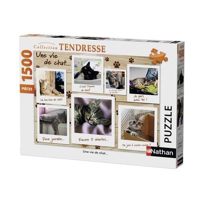 Puzzle 1500 Pièces Chatons, Une Vie De Chat - Nathan - 87778 - Collection Tendresse RAVENSBURGER