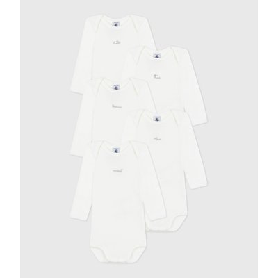 Lot de 5 bodies manches longues PETIT BATEAU