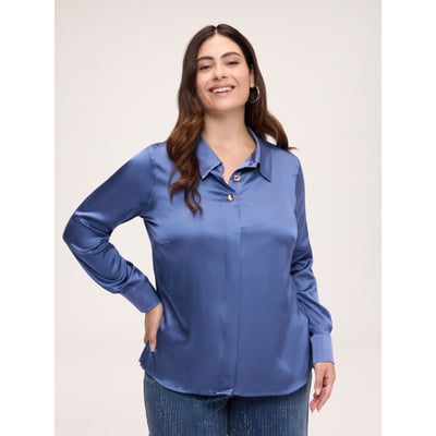 Blouse stretch avec boutons bijoux FIORELLA RUBINO