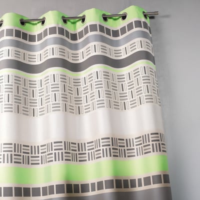 Rideau obscurcissant en jacquard design à rayures horizontales HOME MAISON