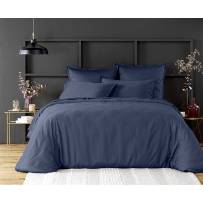 Housse de couette satin de coton lavé unie BATON ROUGE
