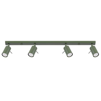 Plafonnier Acier Vert Olive GU10 4 Ring EDEN