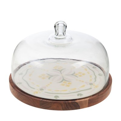 Plat rond avec cloche   30 cm-LÉANE AMADEUS