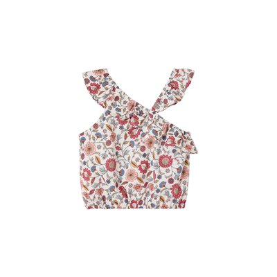 Blouse à volant asymétrique imprimée fleurs VERTBAUDET