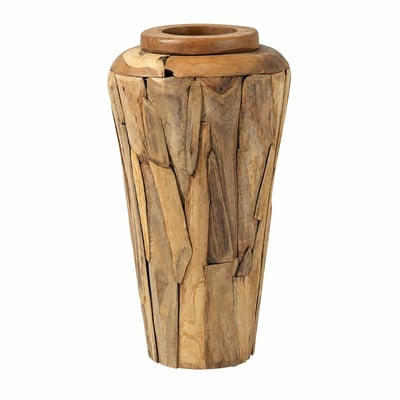 Vase décoratif en teck naturel – style artisanal ARIZONA PIER IMPORT