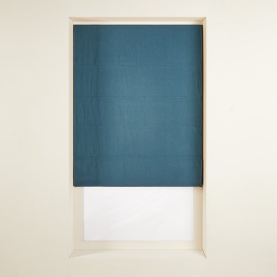 Store bateau occultant Carlina  en Lin lavé légèrement froissé Beige 60x220 cm MADURA