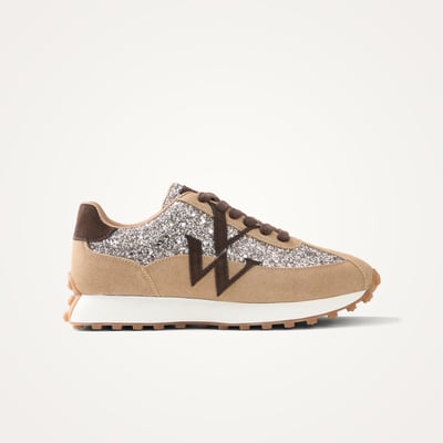 Baskets monogramme à lacets avec semelle running FLOW Initials VANESSA WU