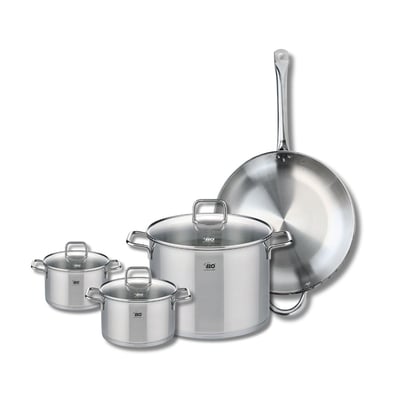 Batterie 1 poêle 32cm + 3 faitouts 14/16/26cm PROFI CITRIN ELO