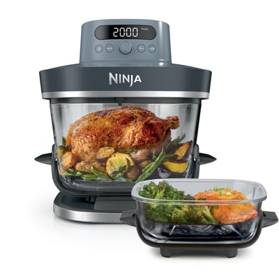 Friteuse sans huile CRISPi PRO 7-en1, 2 récipients en verre de 5.7 et 2.3L,  AS101EUCY Bleu Cyber Space NINJA