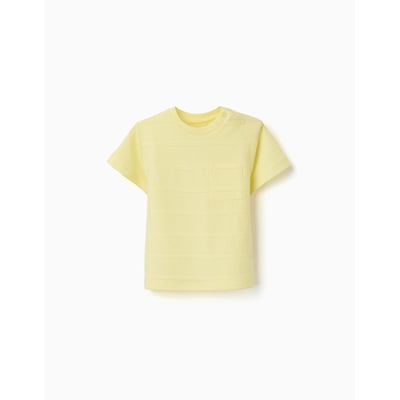 T-shirt en coton avec lignes en relief et poche ZIPPY