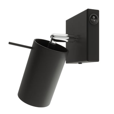 Applique Acier Noir GU10 1 Ring switch EDEN