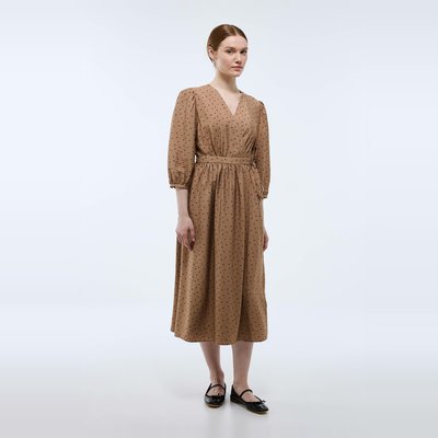 Robe midi cintrée imprimée MONOPRIX