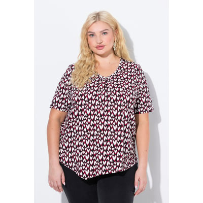 T-shirt imprimé petits cœurs, base en pointe ULLA POPKEN