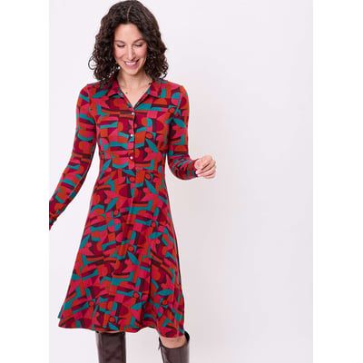 Robe chemise maille fluide imprimée SANDA LA FIANCÉE