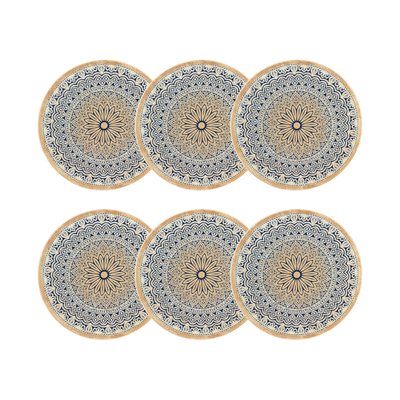 Lot de 6 assiettes à dessert en porcelaine 20cm, BYZANCE NOVASTYL