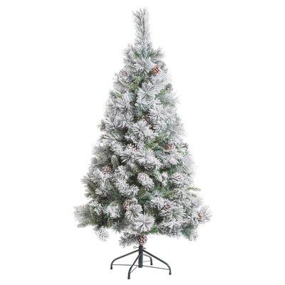 Sapin de Noël "Minnesota" 210cm vert floqué blanc FEERIC LIGHTS & CHRISTMAS