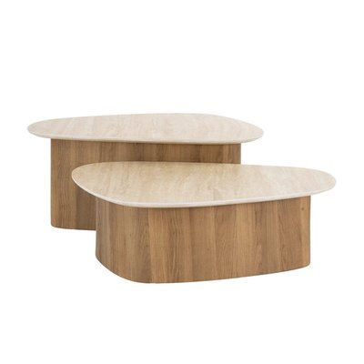 Tables basses gigognes en bois et céramique - NAYA MATHI DESIGN