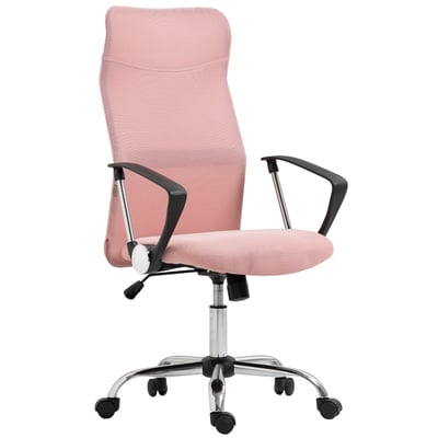 Chaise de bureau Tissu maille Rose HOMCOM