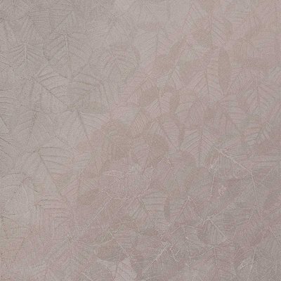 Papier peint feuillage texturé rose grisé HEXOA