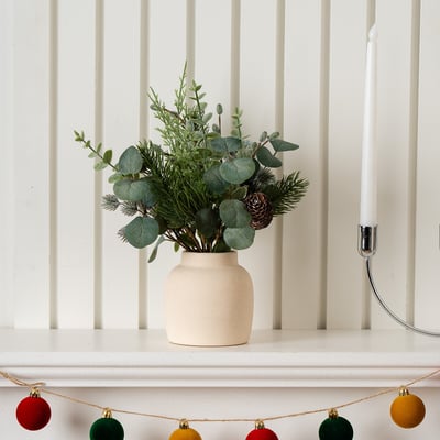 32cm Winter Pine Arrangement SO'HOME