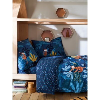 Parure housse de couette + taie d'oreiller JUNGLE NIGHT VERTBAUDET