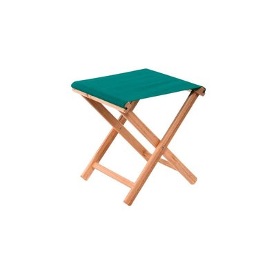 Tabouret bois d'eucalyptus tissu 100% coton Elvas JARDINDECO