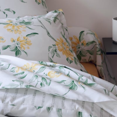 Taie de traversin percale de coton floral TRADILINGE