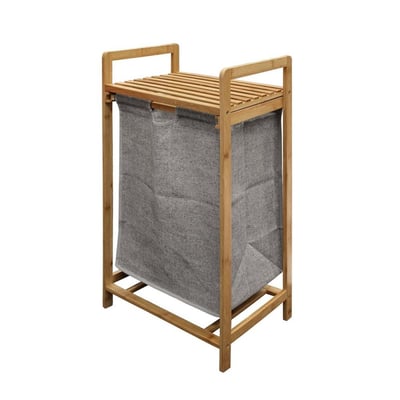 Meuble à linge 1 panier amovible bambou Tao DECORATIE