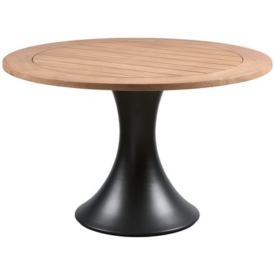 Table à manger d'extérieur en aluminium et teck CHARLEY WOOOD