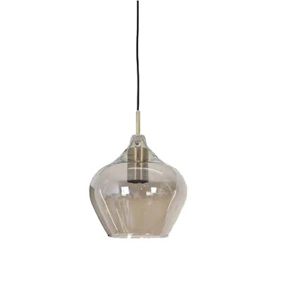 Suspension Karel Verre Fume Laiton Diamètre 20 MILLUMINE