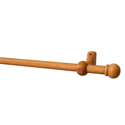 Kit tringle à rideaux en bois embouts anglais D20 mm MOBOIS