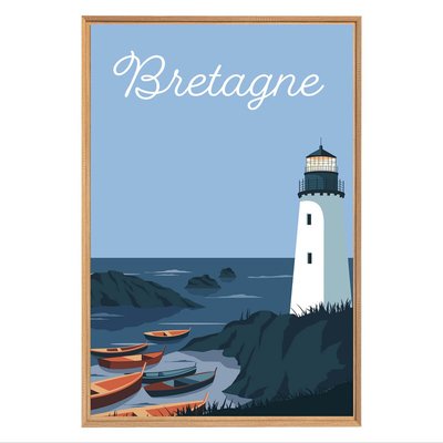 Tableau Mural Encadré Phare Breton MER CEANOTHE
