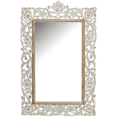 Miroir sculpté en manguier blanchi AUBRY GASPARD
