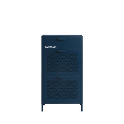Meuble à chaussures 2 portes 1 tiroir en métal PANTONE L55cm - NINO DRAWER
