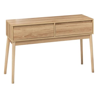 Console 2 tiroirs effet chêne naturel ABANA 5FIVE SIMPLY SMART