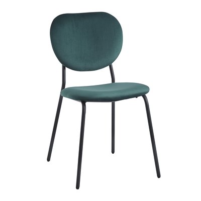 Lot de 2 chaises, métal et velours, SUZUKA NORDLYS
