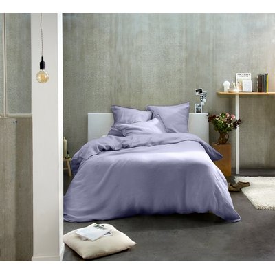 Parure housse de couette lin lave unie BATON ROUGE