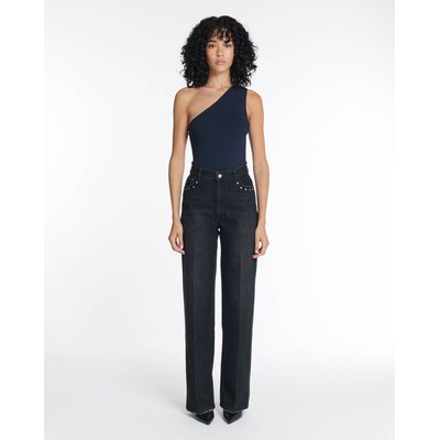 Jeans droit large taille haute long LABDIP