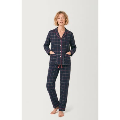 Pyjama boutonné en flanelle de coton à carreaux Windy ARTHUR
