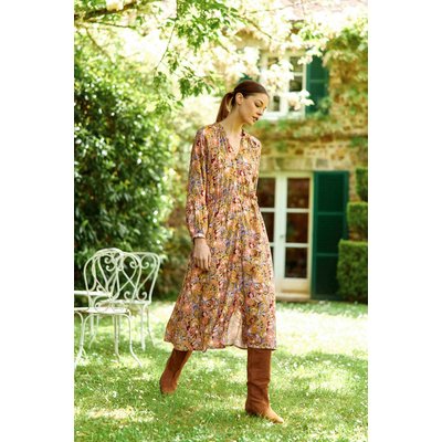 Robe mi-longue imprimée RENA LA PETITE ETOILE