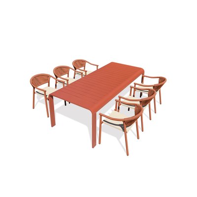 Ensemble repas de jardin en aluminium 6 places HANOI DCB GARDEN