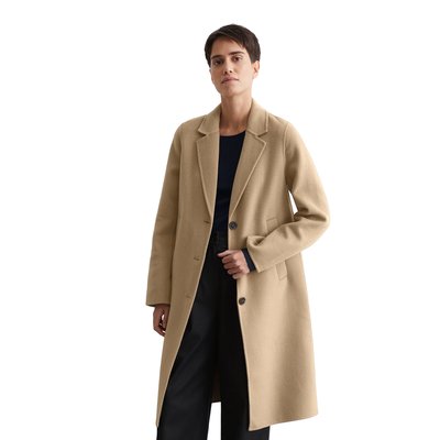 Manteau simple boutonnage regular en mélange de laine double face MARC O'POLO